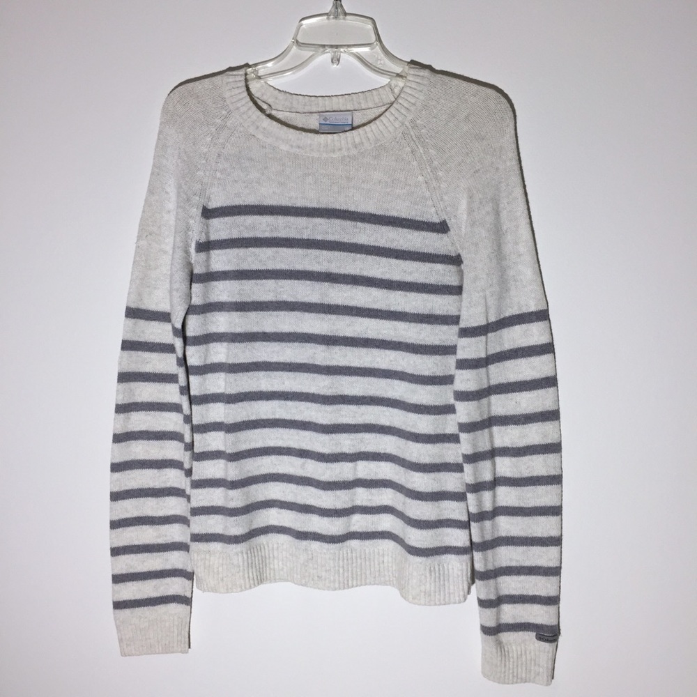 Columbia Striped Knit Sweater Cotton Wool Blend XS